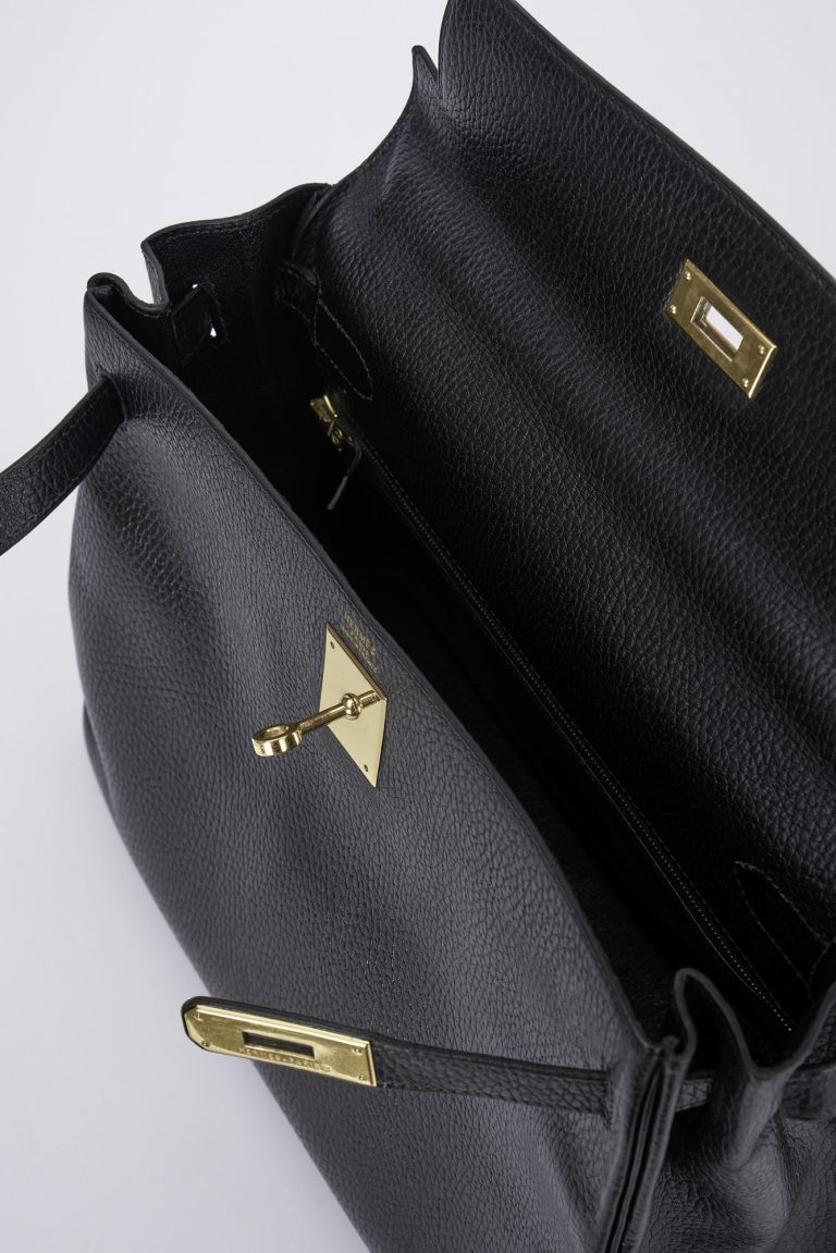 Hermes Kelly 32 Ardennes Noir Saclàb Inside