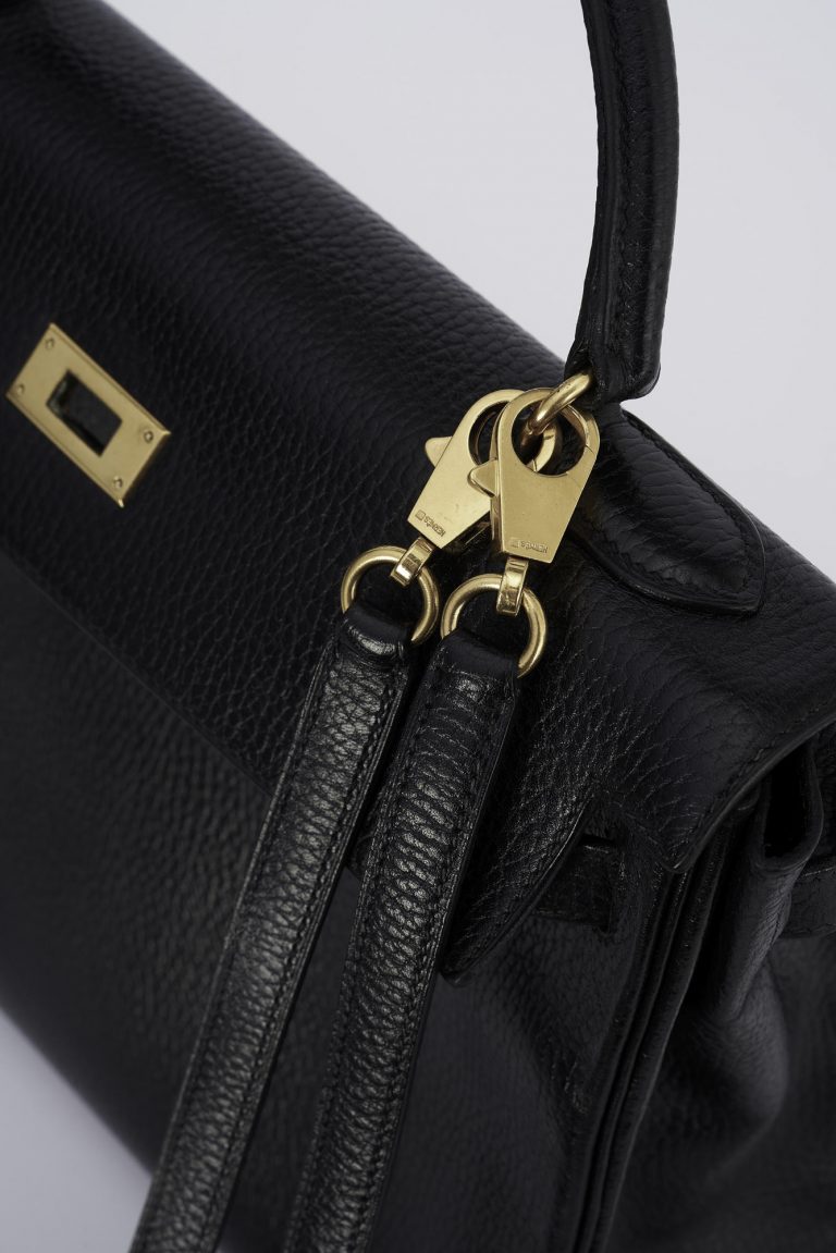 Hermes Kelly 32 Ardennes Noir Saclàb Hardware