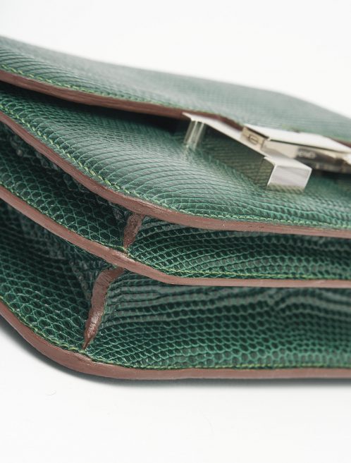 Hermes Constance 18 Lizard Vert Emeraude Matte Saclab Corners
