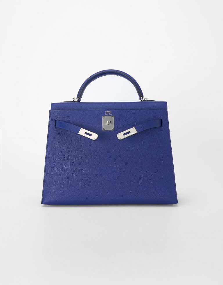 Hermes Kelly 32 Epsom Bleu Encre Saclàb Felt