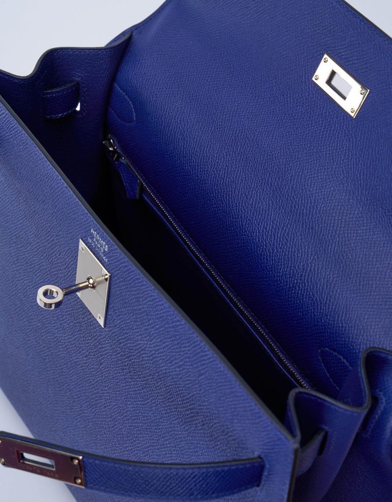 Hermes Kelly 32 Epsom Bleu Encre Saclàb Inside
