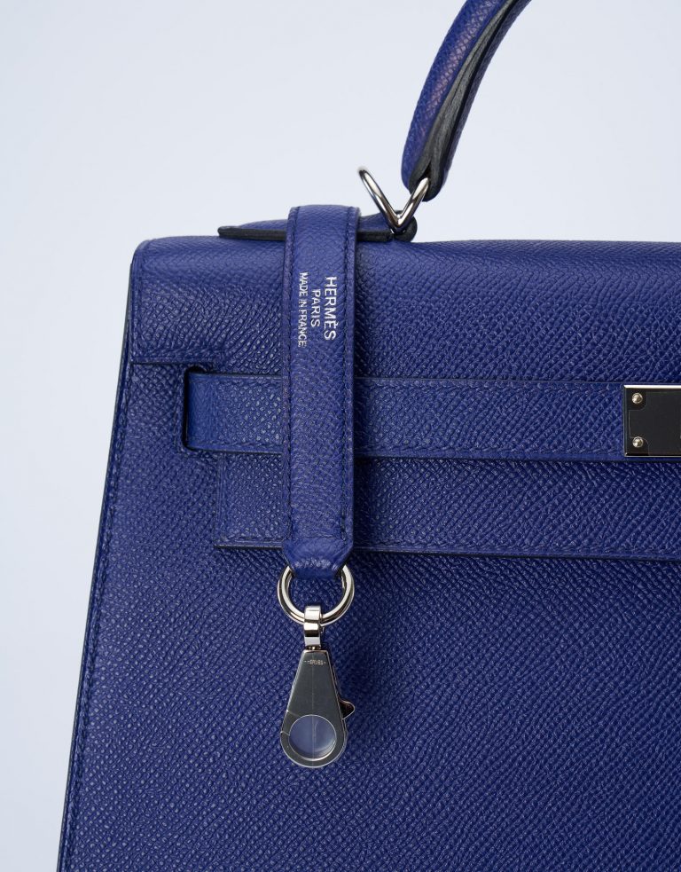 Hermes Kelly 32 Epsom Bleu Encre Saclàb Bag
