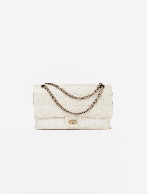Chanel Classic Double Flap Bag Puzzle Off-White