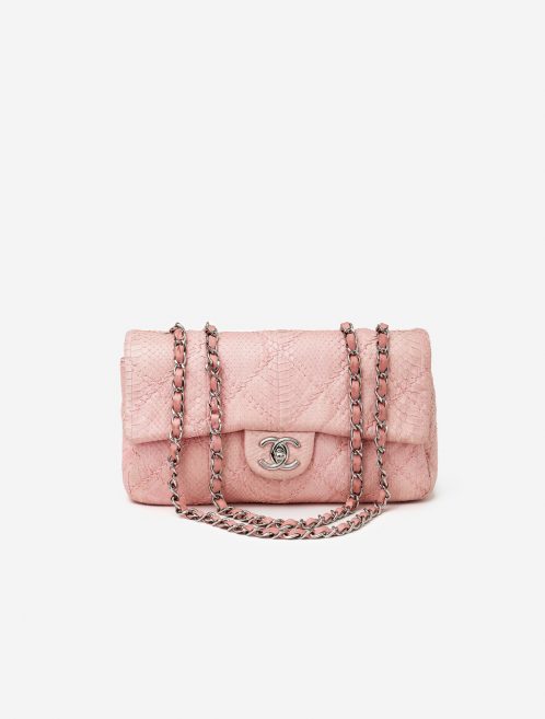 Chanel Classic Single Flap Python Light Pink Saclàb Front