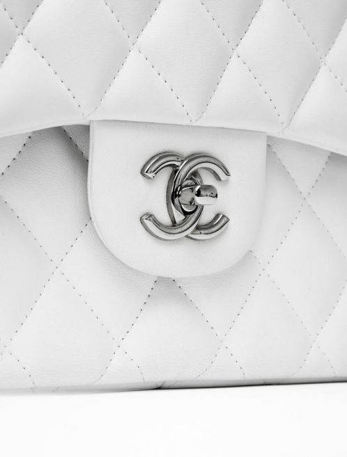 Chanel Jumbo Double Flap White Saclab CC Lock