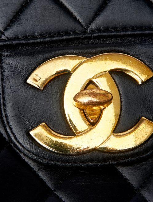 Chanel Jumbo Calfskin Black Vintage Saclàb CC Lock