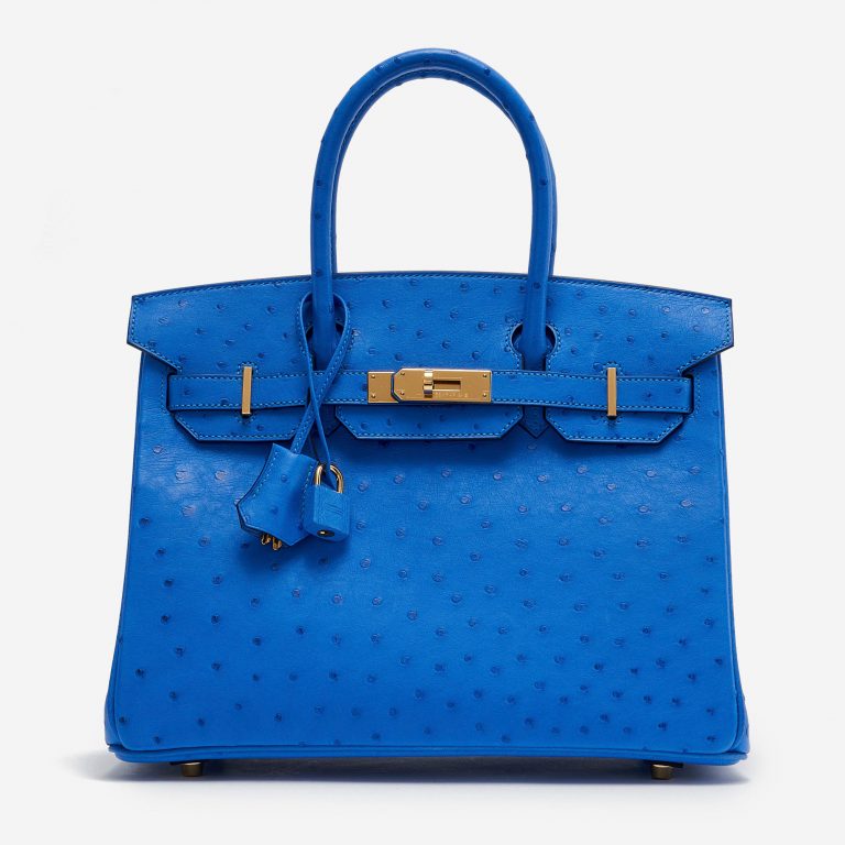 Hermès Birkin 30 Ostrich Bleuet Saclàb
