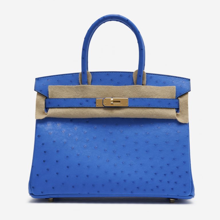 Hermès Birkin 30 Ostrich Bleuet Saclàb