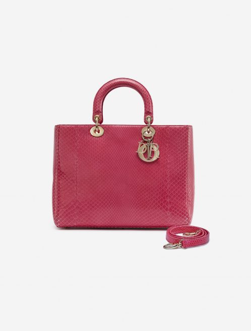 Pre-owned Dior bag Lady Large Python Pink Pink | Sell your designer bag on Saclab.com