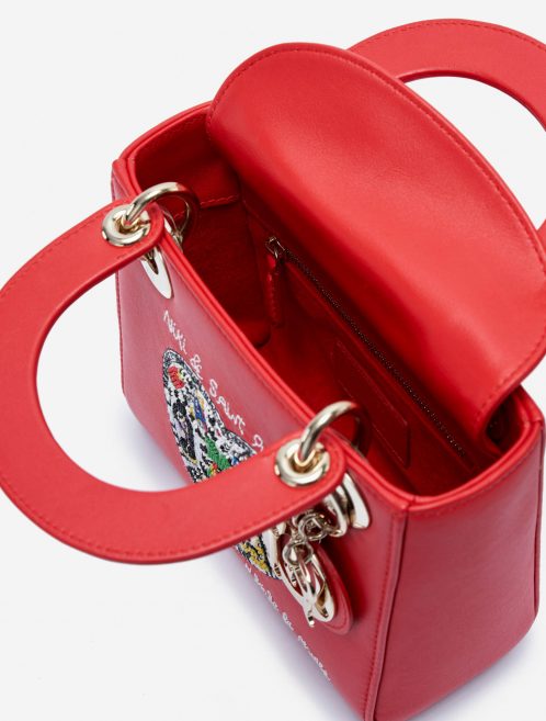 Pre-owned Dior bag Lady Mini Calf Red Red | Sell your designer bag on Saclab.com