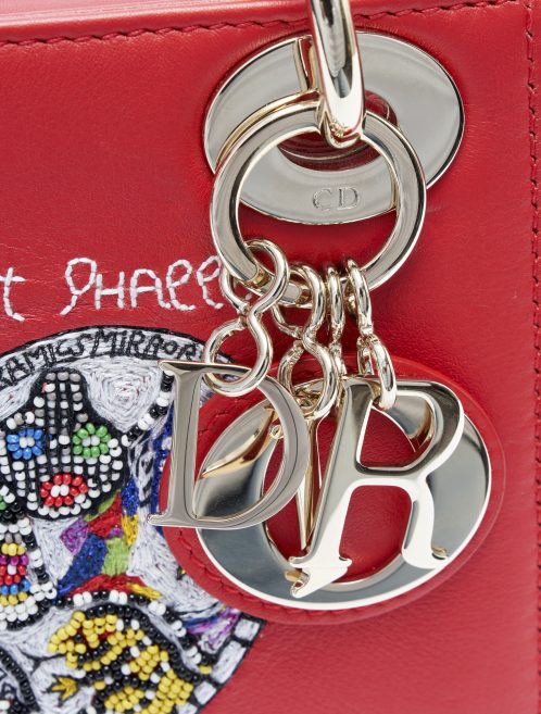 Dior Lady Mini Calf Red Hardware