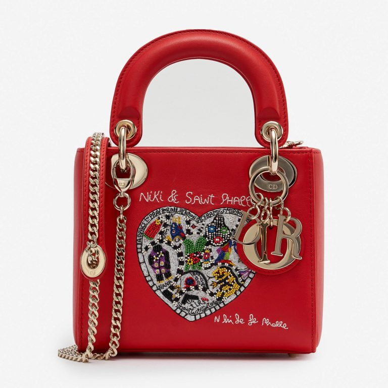 Pre-owned Dior bag Lady Mini Calf Red Red | Sell your designer bag on Saclab.com