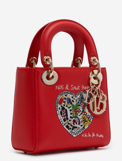 Pre-owned Dior bag Lady Mini Calf Red Red | Sell your designer bag on Saclab.com