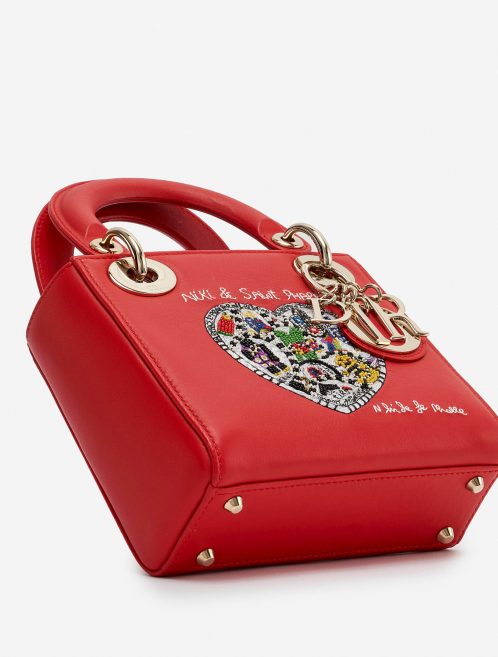 Pre-owned Dior bag Lady Mini Calf Red Red | Sell your designer bag on Saclab.com