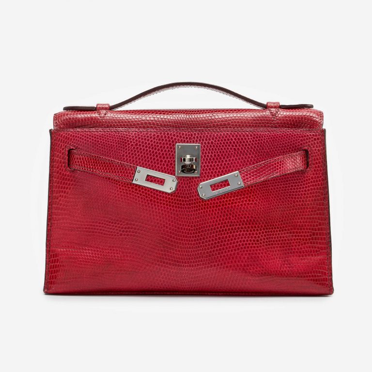 Hermès Kelly Pochette Lizard Fuchsia