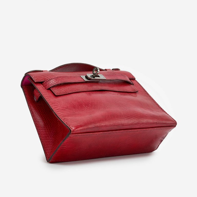 Hermès Kelly Pochette Lizard Fuchsia