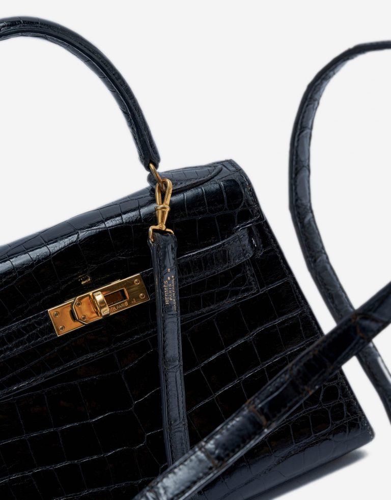 Hermès Kelly Mini 20 Crocodile Black Vintage