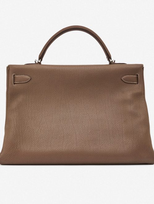 Pre-owned Hermès bag Kelly 40 Clemence Etoupe Beige, Brown | Sell your designer bag on Saclab.com