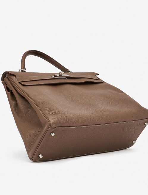 Pre-owned Hermès bag Kelly 40 Clemence Etoupe Beige, Brown | Sell your designer bag on Saclab.com