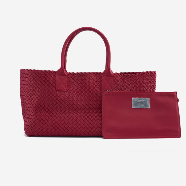 Bottega Veneta Cabat Medium Intrecciato Red