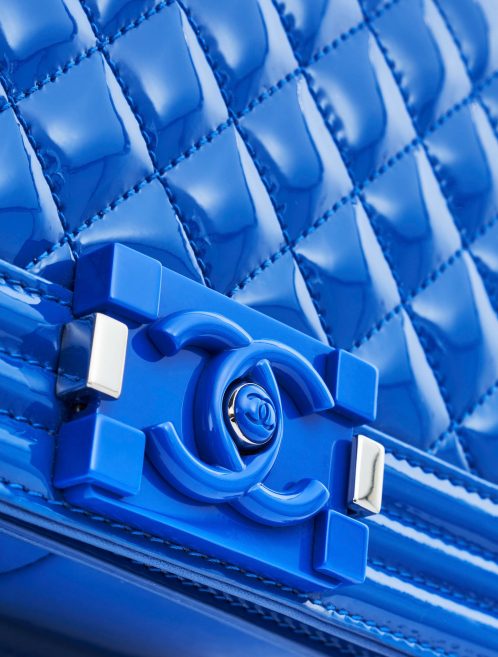 Chanel Boy Medium Patent Leather Blue