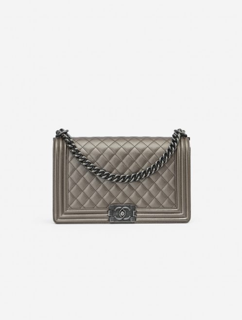 Chanel Boy Medium Caviar Metallic Front
