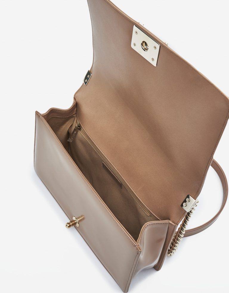 Chanel Boy Medium Patent Leather Sand