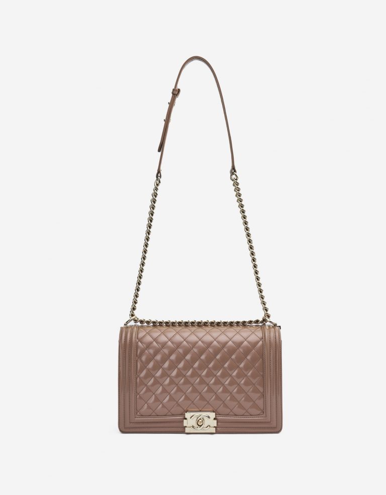 Chanel Boy Medium Patent Leather Sand