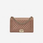 Chanel Boy Medium Patent Leather Sand