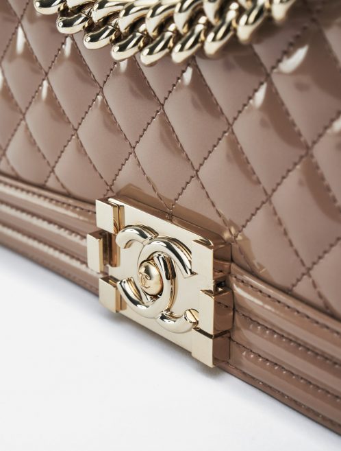 Chanel Boy Medium Patent Leather Sand