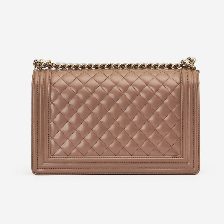 Chanel Boy Medium Patent Leather Sand