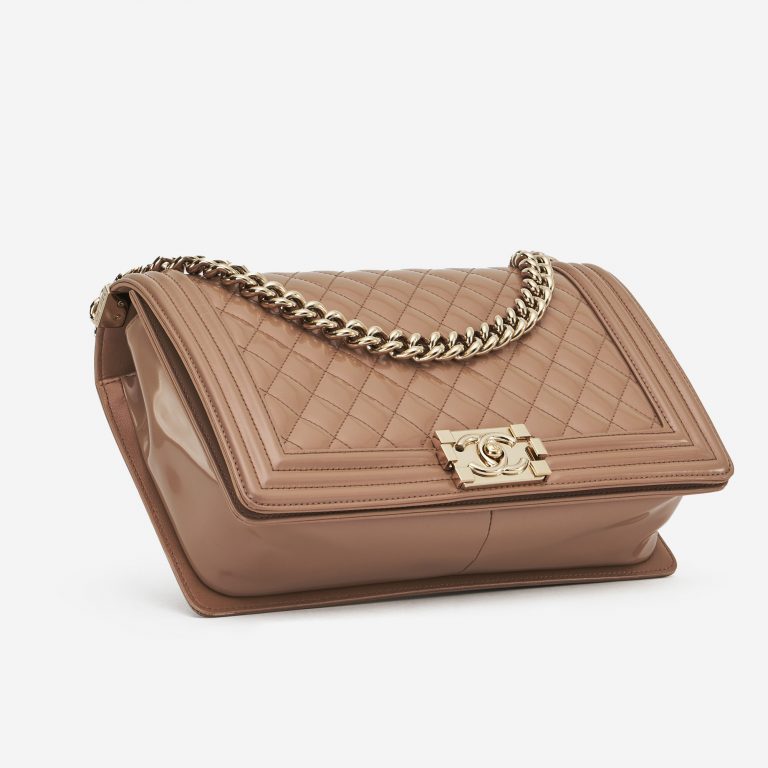 Chanel Boy Medium Patent Leather Sand