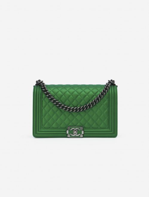 Chanel Boy Medium Lamb Metallic Green