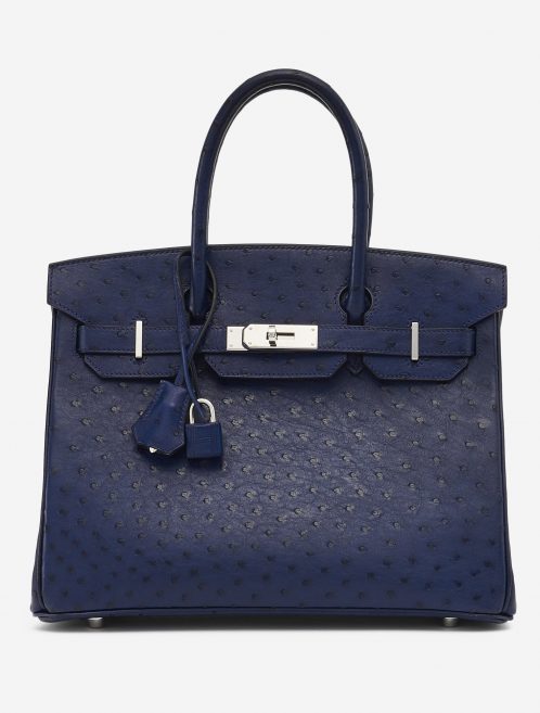 Hermès Birkin 30 Ostrich Blue Iris SACLÀB