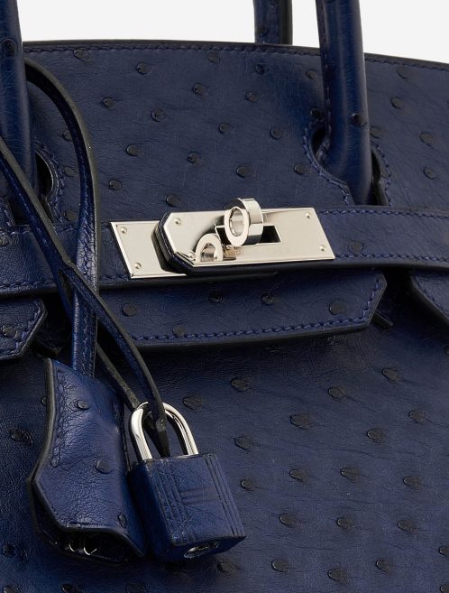 Hermès Birkin 30 Ostrich Blue Iris Palladium Hardware SACLÀB