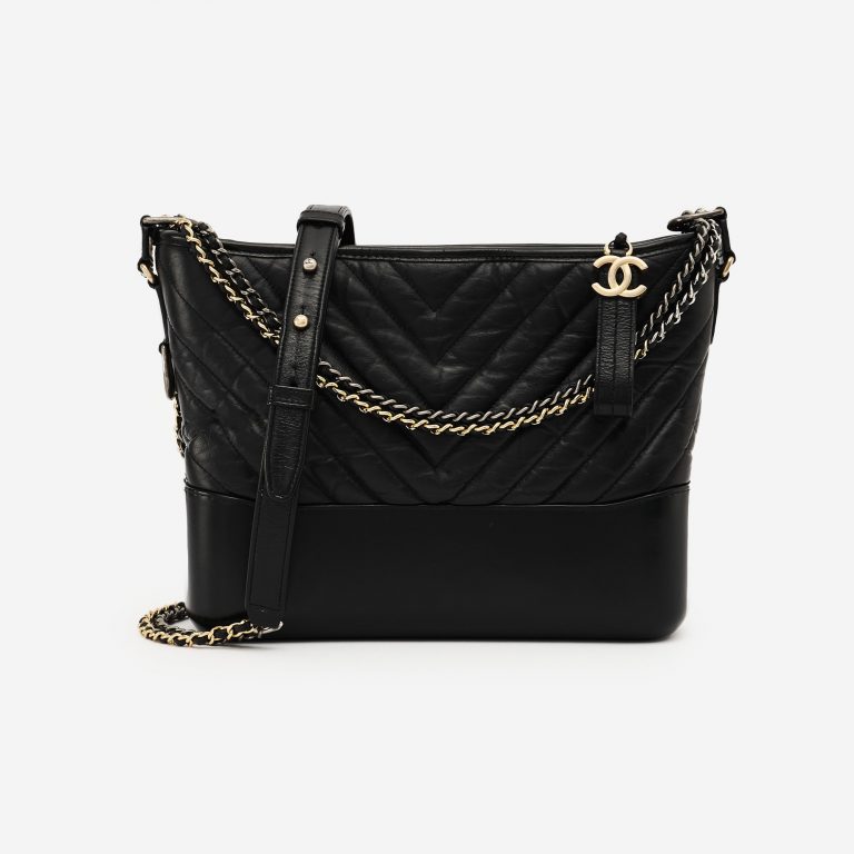 Chanel Gabrielle Medium Calfskin Black Front SACLÀB