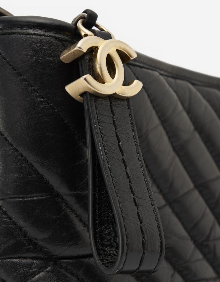 Chanel Gabrielle Medium Calfskin Black Gold Hardware SACLÀB