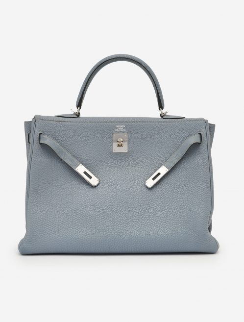 Hermès Kelly 35 Togo Bleu Lin Front Open SACLÀB