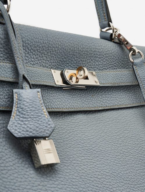 Hermès Kelly 35 Togo Bleu Lin Palladium Hardware SACLÀB