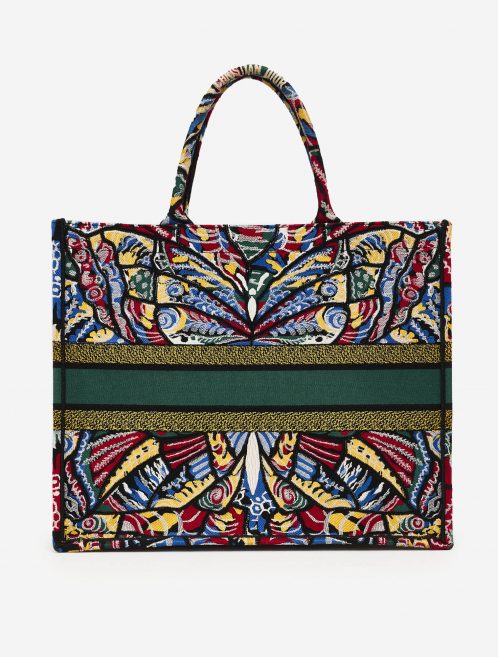 Dior Book Tote Large Canvas Floral Back SACLÀB