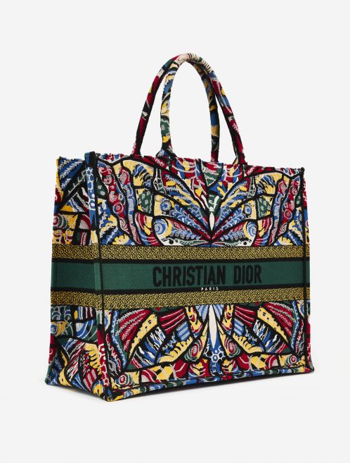 Dior Book Tote Large Canvas Floral Side SACLÀB