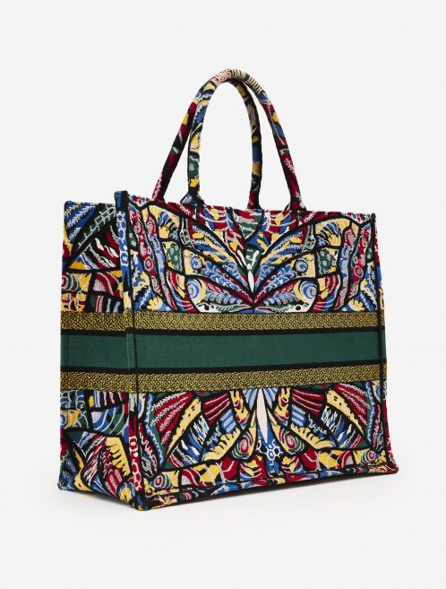 Dior Book Tote Large Canvas Floral Back Side SACLÀB