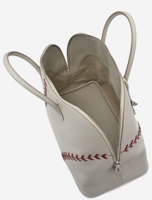Hermès Bolide 1923 Large Evercolor Leather Gris Perle Rouse Casaque Baseball Edition