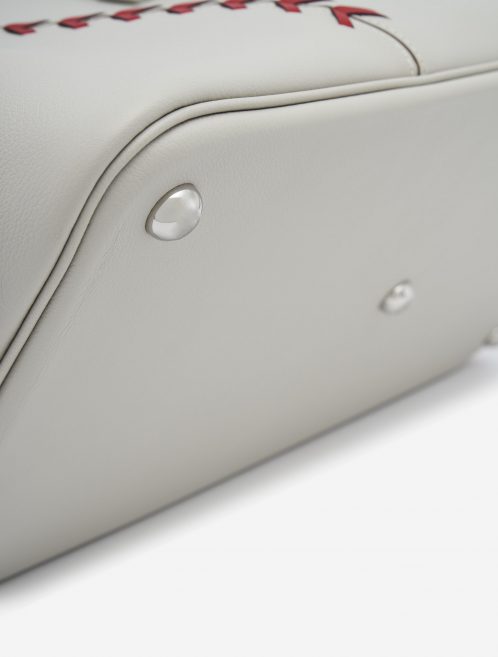 Hermès Bolide 1923 Large Evercolor Leather Gris Perle Rouse Casaque Baseball Edition