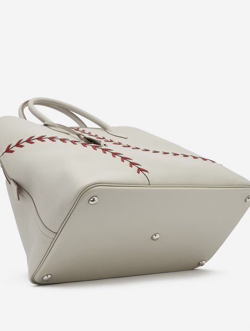Hermès Bolide 1923 Large Evercolor Leather Gris Perle Rouse Casaque Baseball Edition
