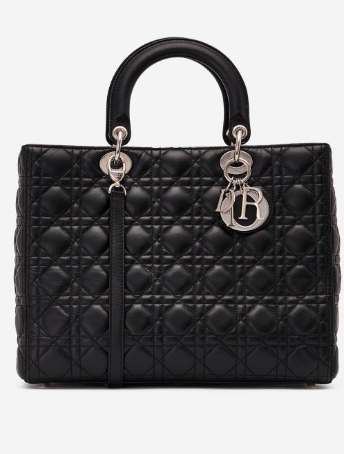 Dior Lady Large Calf Black Secondhand Handbag