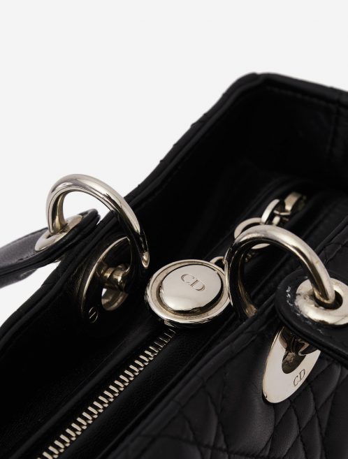 Dior Lady Large Calf Black Silver Hardware