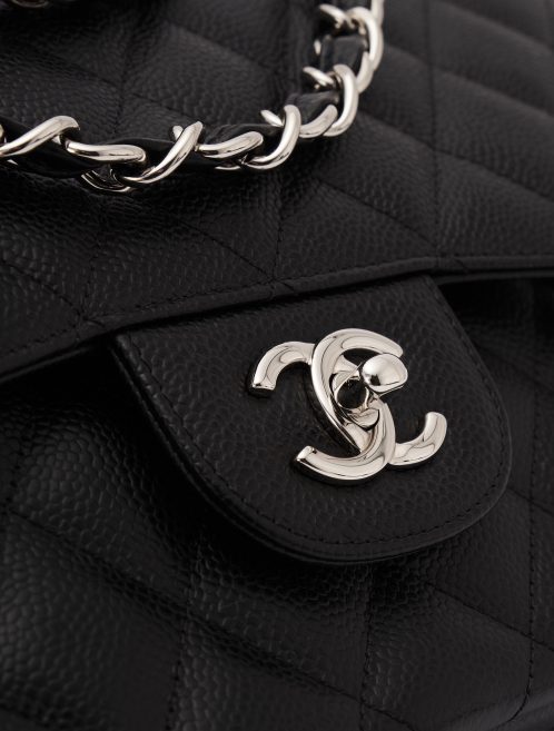 Chanel Timeless Jumbo Caviar Black Silver Hardware