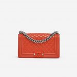 Chanel Boy Bag Medium Patent Leather Coral SACLÀB