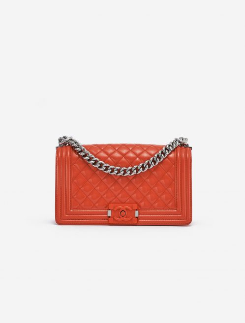 Chanel Boy Bag Medium Patent Leather Coral SACLÀB